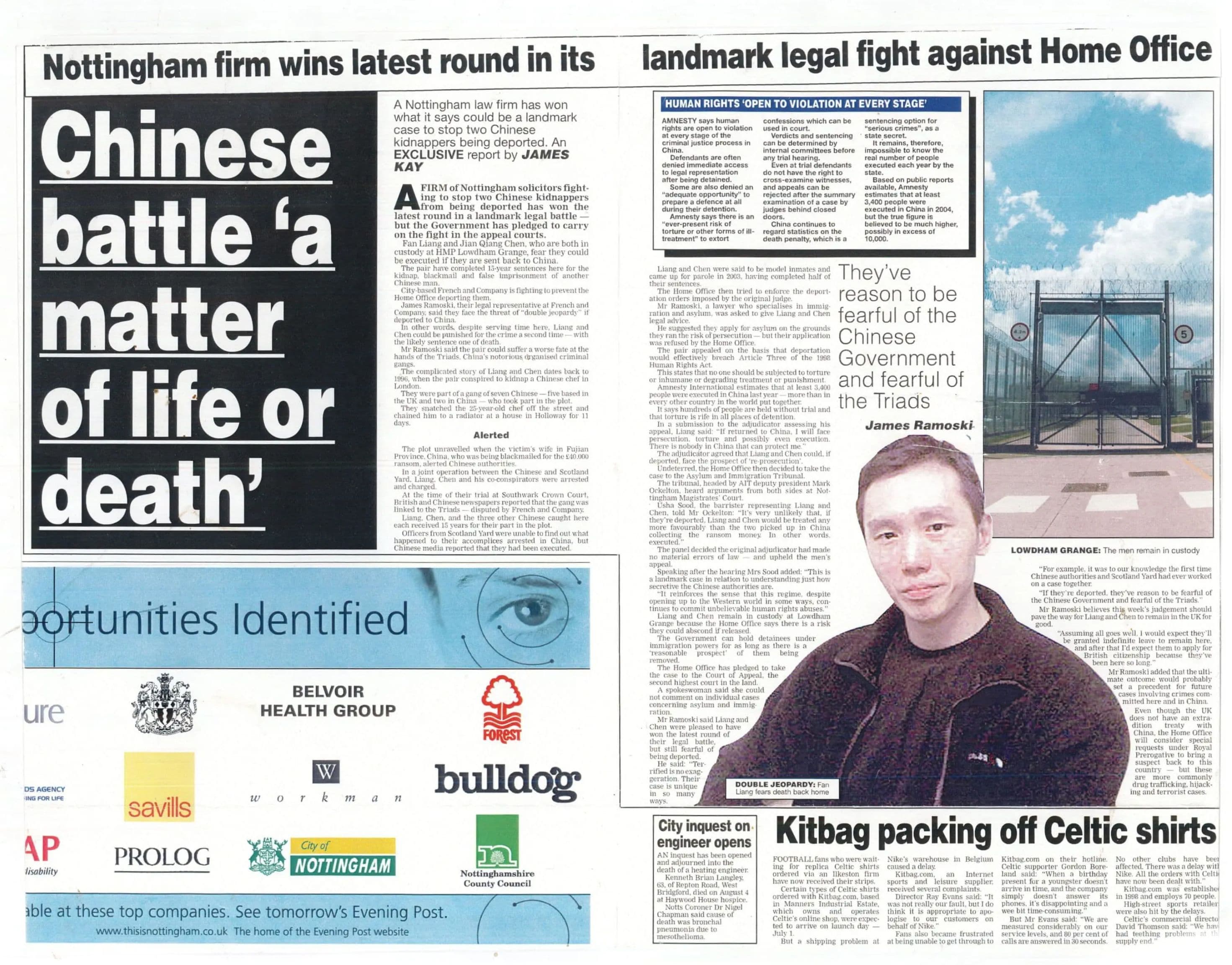 Chinese battle 'a matter of life or death' - UK legal news